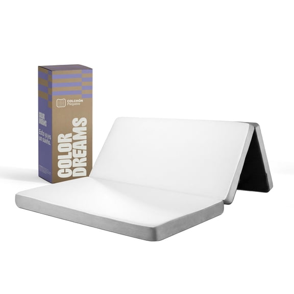 Colchón Matrimonial 135 cm ColorDreams Colchoneta Plegable Con Maleta blanco