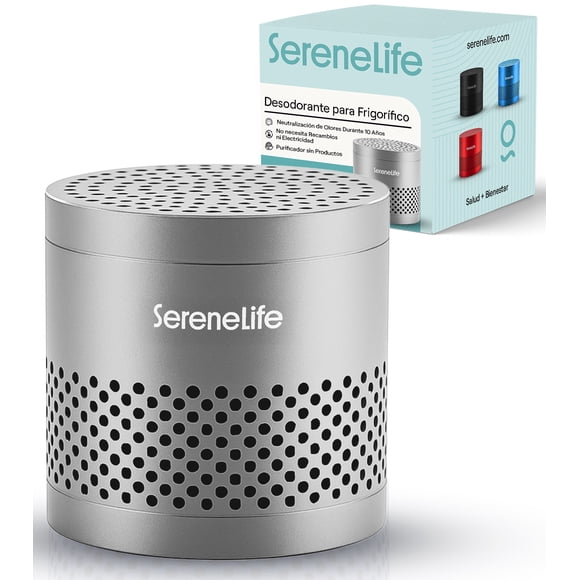 Desodorizante Multiuso para Refrigerador de Acero Inoxidable SereneLife Eliminador de Olores Reutilizable para Nevera, Congelador, Clóset, Auto, Duración de Hasta 10 Años