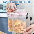 thumbnail image 3 of Food Storage Container Airtight Canister, Clear Plastic Jar with Secure Locking Lid for Pantry Kitchen, Stackable Dry Food Organizer for Cereal Snacks, 1 Piece, 3 of 4