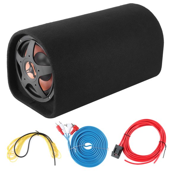 Subwoofer Subwoofer De Audio 12V Forma De Barril Redondo ABS Cuero Gran Consumo Para SUV Para Vehículos Recreativos Para Camión Para Automóvil ANGGREK Otros Vehículos