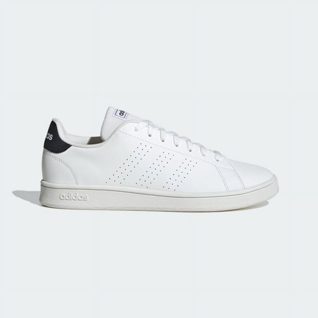 tenis adidas if8556 para hombre color blanco zapatilla de perfil lateral con suela baja y cordones blancos, puntera lisa, tres franjas perforadas en el costado y talón oscuro con logo adidas en relieve; calzado deportivo versátil que suele usarse también para uso casual urbano.