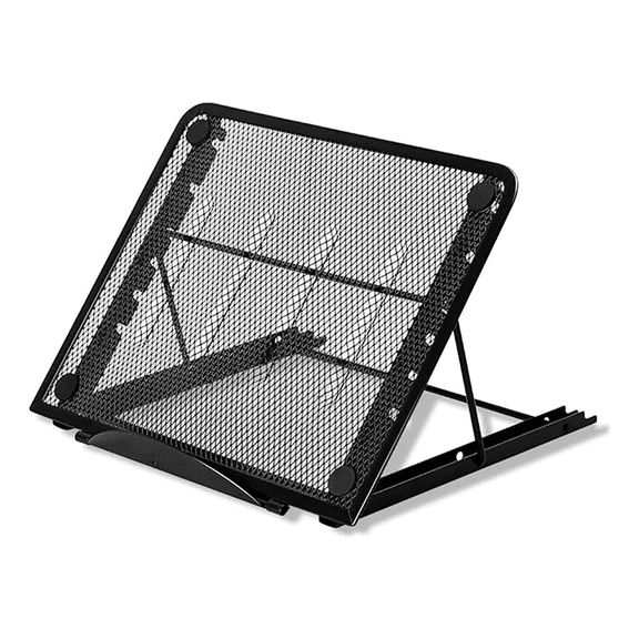 "Base Soporte Laptop Malla Mesh Plegable Ajustable 6 Niveles Malubero Color Negro "
