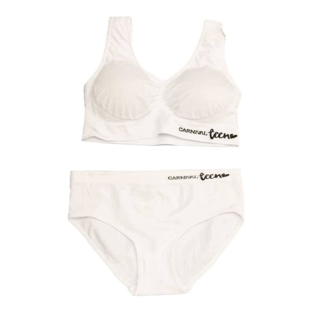 Coordinado Carnival para Niña con Resorte Tirantes Gruesos Blanco T 16X 2 Piezas