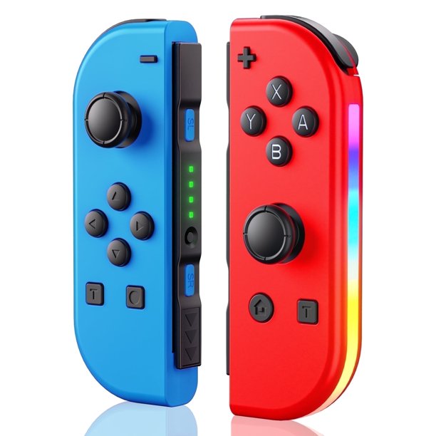 Control Inalámbrico Compatible con Switch para N-Switch, Control Inalámbrico Izquierdo y Derecho Compatible con Switch con Soporte de Doble Vibración/control de Movimiento/activación/captura de