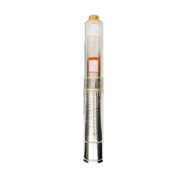 Bomba para pozo profundo trifásica 3F/220 V 2.5 HP plateado
