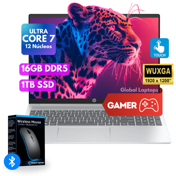 HP OmniBook 5 16-AF1017 Intel Core Ultra 7 255U 1TB SSD 16GB RAM 16" TOUCHSCREEN Gamer Laptop Con Re