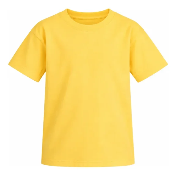 Playera para niño Optima lisa de algodón cuello redondo infantil y juvenil