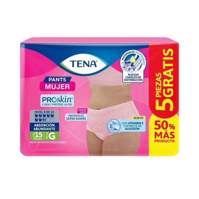 Ropa interior desechable Tena Pants Mujer talla grande 10 pzas