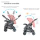 thumbnail image 4 of Carriola para Bebé y Autoasiento D'bebé Sistema de Viaje Elite Reversible Travel System Con Portabebé Rosa, 4 of 6
