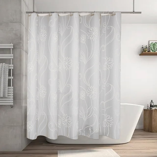 Cortina de Ducha de Plástico, Gruesa, Impermeable y Resistente al Moho, Cortina de Baño con Separación de Agua, 80 x 180 cm, para Baño, Dormitorio, Inodoro