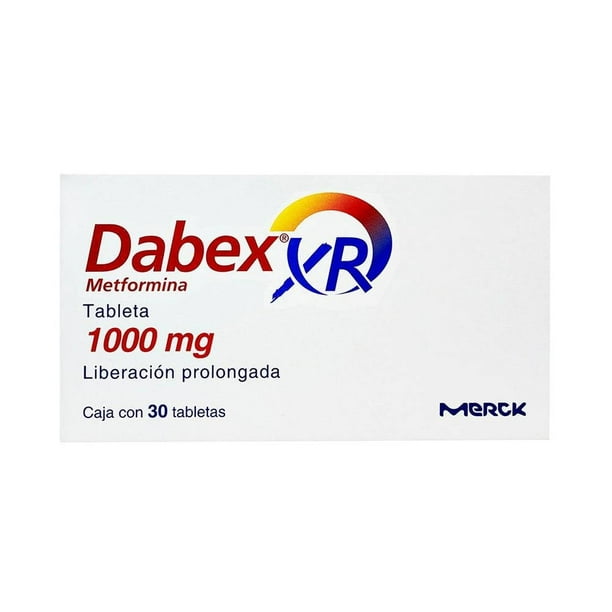 Dabex XR Metformina 1000 mg liberación prolongada 30 tabletas