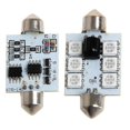 thumbnail image 4 of 2 PCS/Set Reading Light Flash Mode Multi Color Controlled RGBW RGBW LED Remote Control 90-100LM/W Car Interior 2 PCS/set, 4 of 5