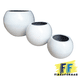 thumbnail image 2 of Maceta de Fibra de Vidrio Mod. Esfera Chica Blanco, 2 of 5