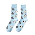 thumbnail image 1 of Qarigey Hombres Otoño Invierno Calcetines de Mariscos Niños Algodón Dibujos Animados Lindo Manguera Parejas Estilo Calcetería Elástica Medias azul claro, 1 of 4