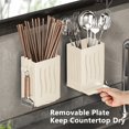 thumbnail image 4 of pstuiky Estantes de pared para cubiertos organizador multifuncional de plástico para palillos cuchillos y escurridores., 4 of 7