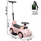 thumbnail image 4 of Montable Eléctrico para Niños 6v con Bastón Ajustable Luces Música Seguro Anticaídas Hasta 15 kg - Rosa, 4 of 8