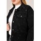 thumbnail image 5 of Chamarra denim con pedreria Roman Fashion /Tallas Extras, 0224 (Negro) negro 42, 5 of 6