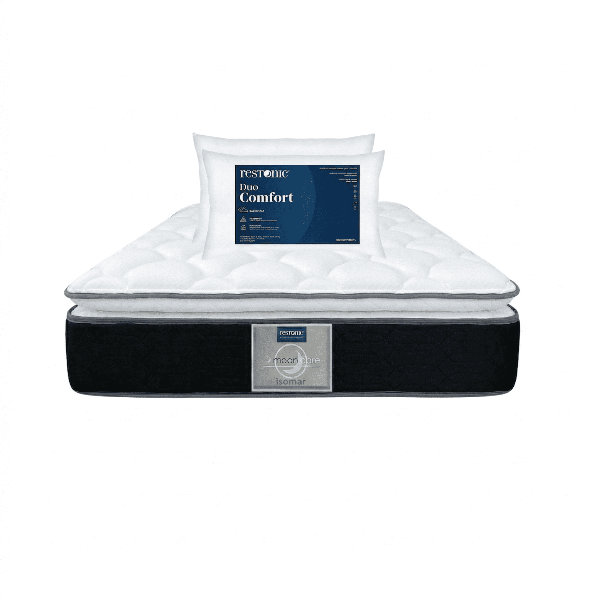 Colchón Queen Size Restonic Ortopédico Memory Foam  Elite Cooling + 2 Almohadas