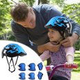 thumbnail image 1 of Juego de cascos y protecciones para niños | Equipo de protección de 7 piezas para ciclismo, skate, patinaje en línea | Casco ABS ajustable, rodilleras, codados, muñequeras | Ligero, transpirable, 1 of 8