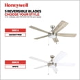 thumbnail image 4 of Ventilador de techo Honeywell Ventnor de 52 pulgadas con luz LED 50606-01, 4 of 9