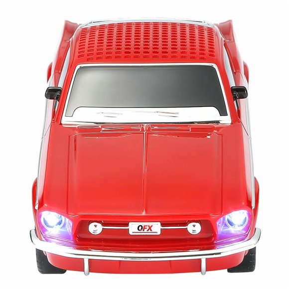 Altavoz Bluetooth QFX BT-1965-RED Réplica de coche retro rojo