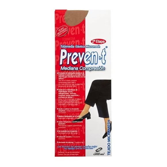 Tobimedias Preven-t para Mujer, Natural Bronce Talla M