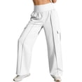 thumbnail image 3 of TaTaai Women's Loose Fit Lounge Trousers Wide Leg Design with Elastic Waist and Two Side Pockets Solid Color Casual Pants for Comfortable Daily Wear Gift, 3 of 9