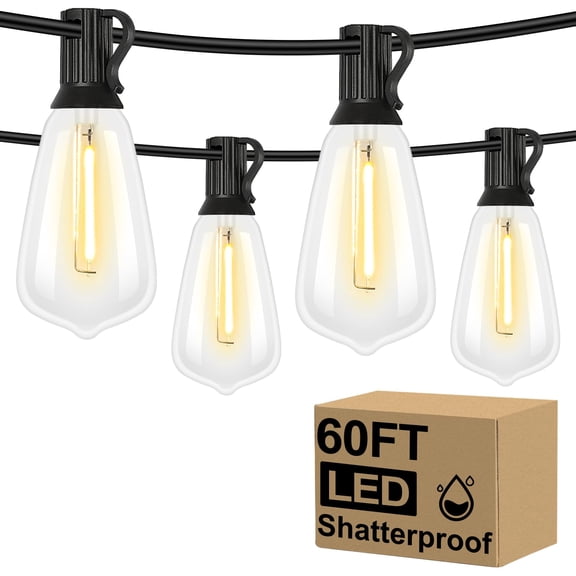 Guirnaldas de luces Brightever de 18 m, 32 bombillas LED vintage impermeables