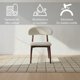 thumbnail image 3 of Ilios Innova | Paquete de 4 Sillas Dinamarca para Comedor, Tapizadas en Lino Español Color Beige con Respaldo Curvo Ergonómico y Estructura de Madera de Caucho Resistente, 3 of 9