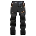 thumbnail image 1 of Ceisia Gift Men's Winter Casual Pants - Faddish Solid Patchwork Sports Zipper Pockets Trousers, 1 of 8