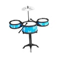thumbnail image 2 of Batería para niños, juguete de percusión de simulación, educativo 3 pads de batería azules, 2 of 7