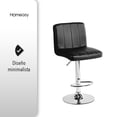 thumbnail image 4 of SET DE 2 BANCOS PARA BARRA  CON RESPALDO CUADRADO COLOR NEGRO, 4 of 6