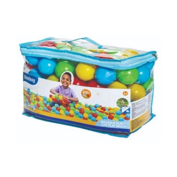 Bolsa de pelotas Bestway 100 Pzs Colores 6 cm