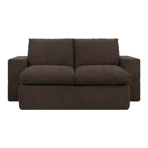 Sofa Cama Plegable Individual Comprimido Café Housy