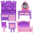 thumbnail image 4 of Juego de muebles de dormitorio para casa de muñecas, minimuebles para casa, diseño de escena, 1 Juego, 4 of 7