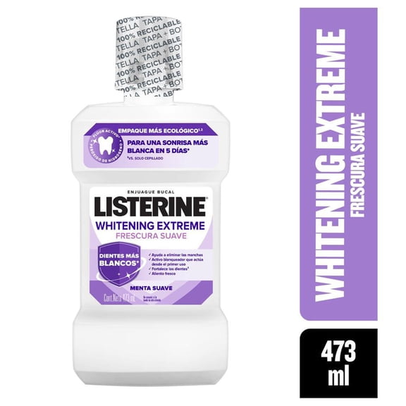 Enjuague bucal Listerine Whitening Extreme menta 473 ml