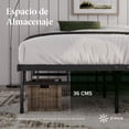thumbnail image 4 of Base de Cama Individual Zinus Justin de Metal Resistente Montaje Fácil para todas las edades, 4 of 6