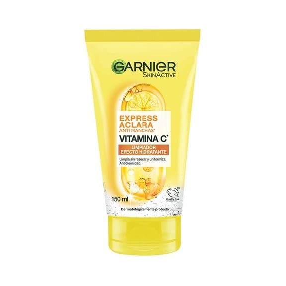 Gel limpiador facial Garnier skin active express aclara efecto hidratante 150 g