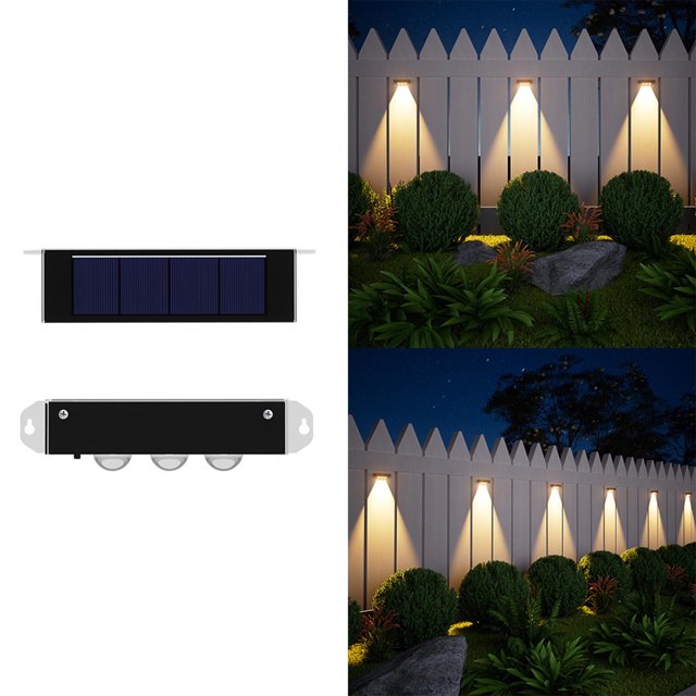 Luces solares para exteriores, lámpara de pared para el hogar, diseño de jardín, balcón, patio, decoración de pared