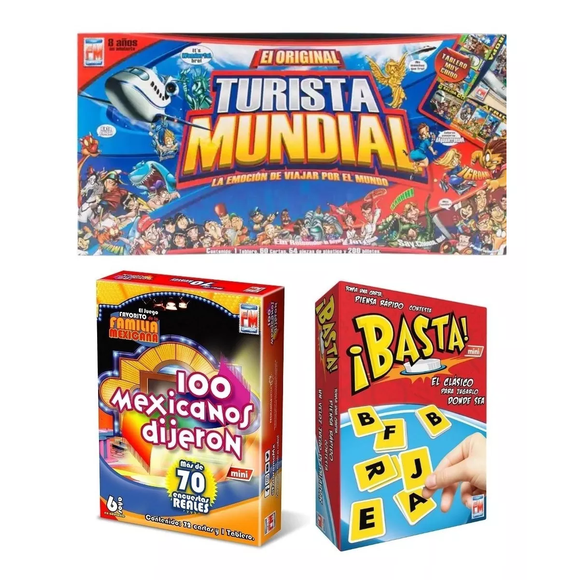 3 Pack Familia | Turista Mundial + 100 Mexicanos + Basta