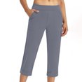 thumbnail image 2 of TaTaai Women Solid Color Stretchy Slim Fit Yoga Pants 7/8 Length With Pockets Workout Fitness Casual Wear Soft Breathable Non See-through Machine Washable Daily Wear Gift, 2 of 7