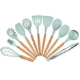 thumbnail image 1 of Kitchen Utensil Set, Silicone Cooking Utensils 12 Pcs Kitchen Tools With Natural Wooden Handles For Home Household Apartment Essentials Nonstick Cookw, 1 of 5