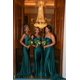thumbnail image 4 of Vestido de dama de honor Rier de satén satinado con un solo hombro, naranja quemado, 4 of 8