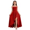 thumbnail image 2 of Vestido de Manga Larga Una Línea para las Mujeres Elástico Twirly Patinador Escuela Vestido de Recital Cuello Redondo Sólido Vestido para Niña de 4-14 Años, 2 of 6