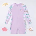 thumbnail image 2 of Odeerbi 2-12 Años Traje de Baño de Una Pieza Para Niñas Traje de Baño Con Cremallera Traje de Baño Hawaiano de Manga Corta Traje de Baño Con Cremallera, 2 of 5