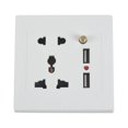 thumbnail image 1 of 2.1A Adaptador de Enchufe de Cargador de Pared USB Dual Interruptor Universal Wite Panel de  de Corriente Universal, 1 of 1
