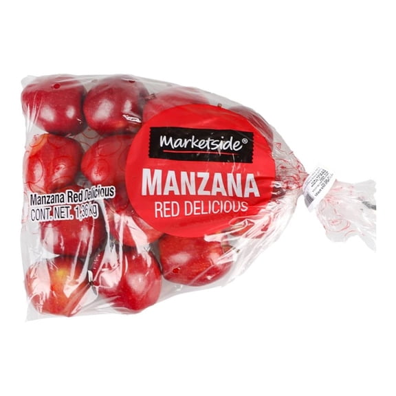 Manzana Red Delicious Marketside En Bolsa 1.3 Kg Aproximadamente Precio Por Kilo