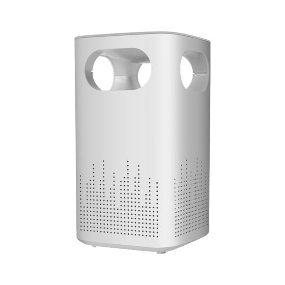 Purificadores de aire para dormitorio, con filtro para dormir, sistema de filtración de 24 dB, 360° para alergias a la caspa de mascotas, color blanco.