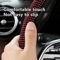 thumbnail image 4 of Funda de volante con diamantes de imitación para mujer | Diseño de diamantes brillantes | Ajuste universal de 14-15 pulgadas | Accesorio de verano para coche y protector de ruedas, 4 of 7