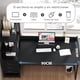 thumbnail image 4 of Escritorio con 3Cajones y Estante De 4 Niveles | Mesa Para Computadora Industrial Desk Esquinero Mueble Grande Para Oficina,Sala 120x50x110CM (Negro), 4 of 10